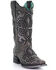 Corral Women's Inlay Western Boots - Square Toe, Black, hi-res
