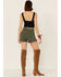 Image #3 - Free People Women's Makai Cutoff Denim Shorts, Olive, hi-res