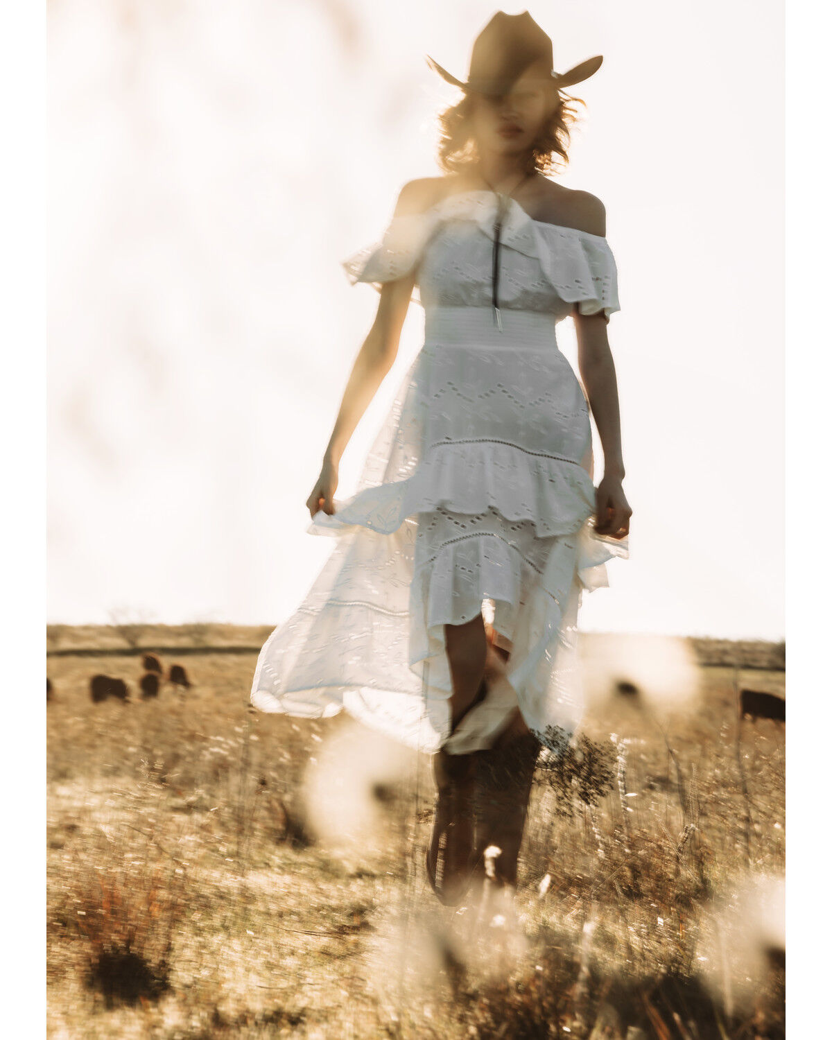 Image #1 - Shyanne Women's Off The Shoulder High-Low Dress, White, hi-res
