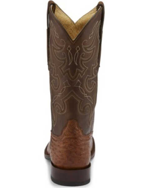 Tony Lama Men's Patron Saddle Exotic Smooth Western Boots - Round Toe, Cognac, hi-res