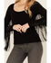 Image #3 - Idyllwind Women's Doris Studded Fringe Long Sleeve Top, Black, hi-res