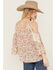Image #4 - Wild Moss Women's Floral Print Cold Shoulder Top, Ivory, hi-res