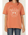 Image #3 - Blue B Women's Embroidered Smiley Rodeo Short Sleeve Graphic Tee, Orange, hi-res