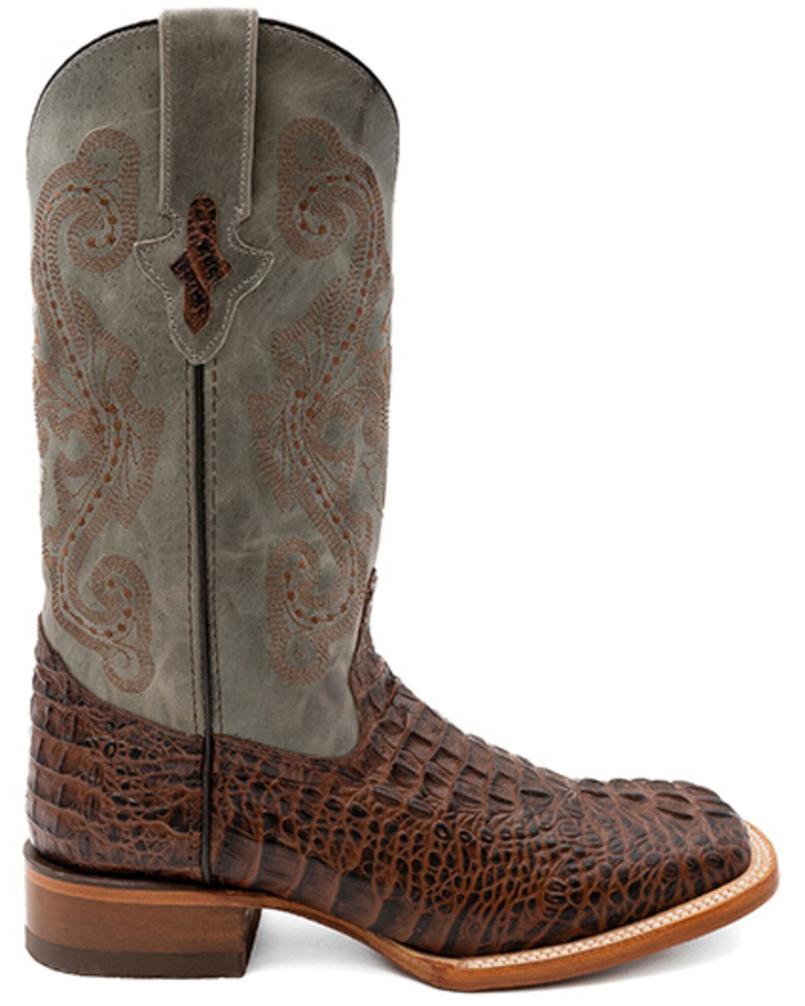 Ferrini Men s Caiman Croc Print Western Boots Broad Square Toe Sheplers