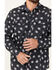 Image #3 - Moonshine Spirit Men's Fireworks Print Long Sleeve Snap Western Shirt, Blue, hi-res