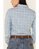 Stetson Women's Embroidered Schiffli Paisley Long Sleeve Snap Western Shirt , Blue, hi-res