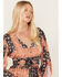 Image #2 - Jen's Pirate Booty Women's Roma Floral Patchwork Print Top, Black, hi-res
