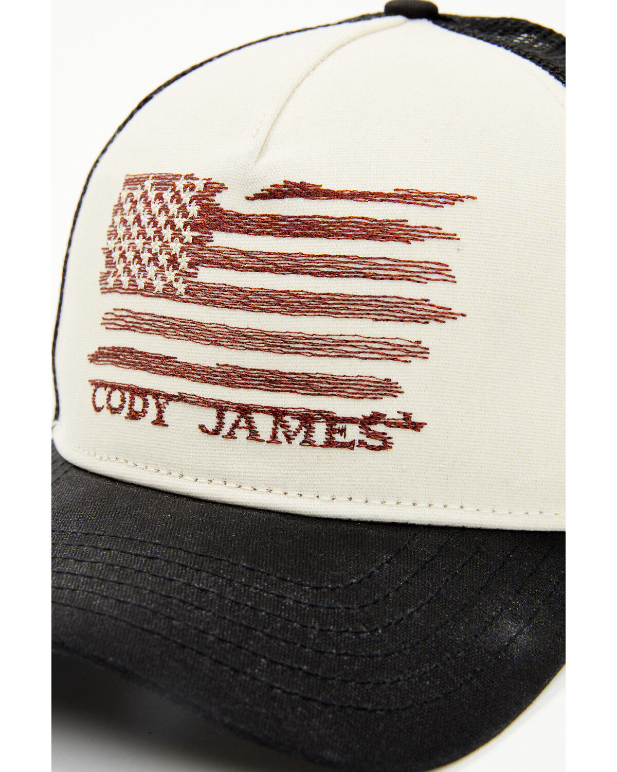 Image #2 - Cody James Men's Lane American Flag Ball Cap, Oatmeal, hi-res