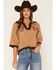 Image #1 - By Together Women's Short Sleeve Sweater, Camel, hi-res