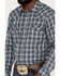 Image #3 - Cody James Men's Lingo Plaid Print Long Sleeve Snap Western Shirt, Navy, hi-res