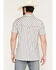Image #4 - Rock & Roll Denim Men's Striped Short Sleeve Snap Western Polo, Natural, hi-res