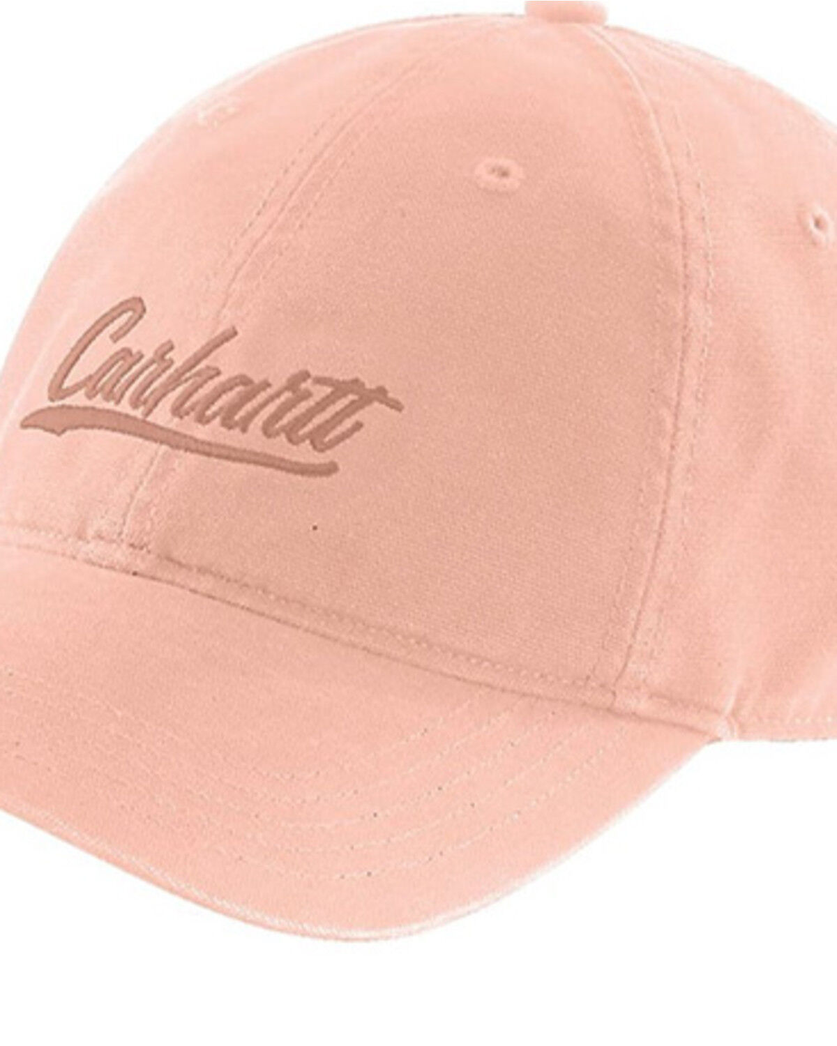 Image #1 - Carhartt Women's Script Logo Ball Cap, Peach, hi-res