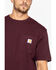 Carhartt Men's Loose Fit Heavyweight Logo Pocket Work T-Shirt, Port, hi-res
