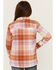 Shyanne Girls' Plaid Print Shacket, Lavender, hi-res