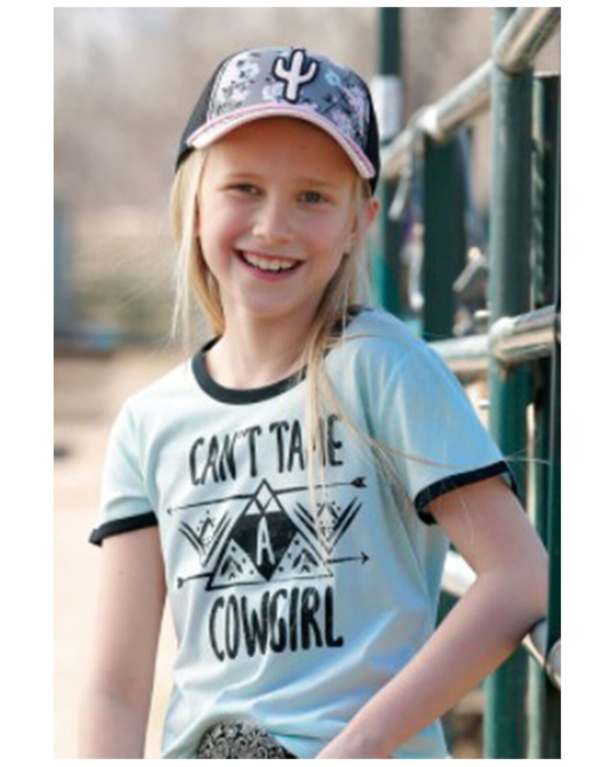 Image #1 - Cruel Girl Girls' Cactus Ball Cap, Purple, hi-res