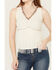 Image #3 - Shyanne Women's Beaded Fringe Tank, Cream, hi-res