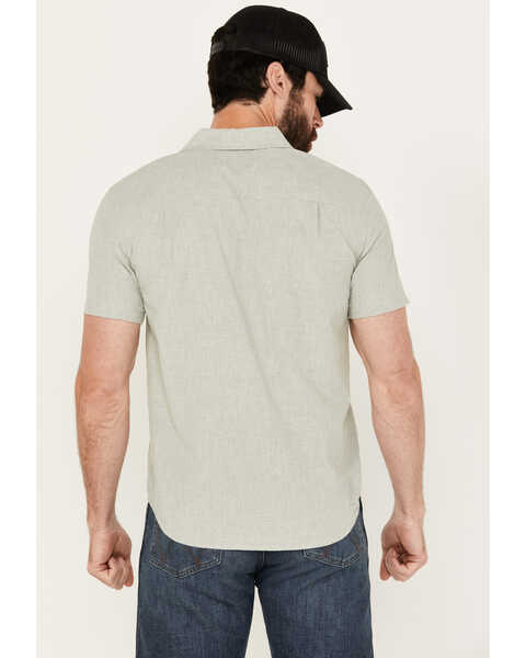 Image #4 - Brixton Men's Charter Solid Short Sleeve Button-Down Shirt, Light Grey, hi-res