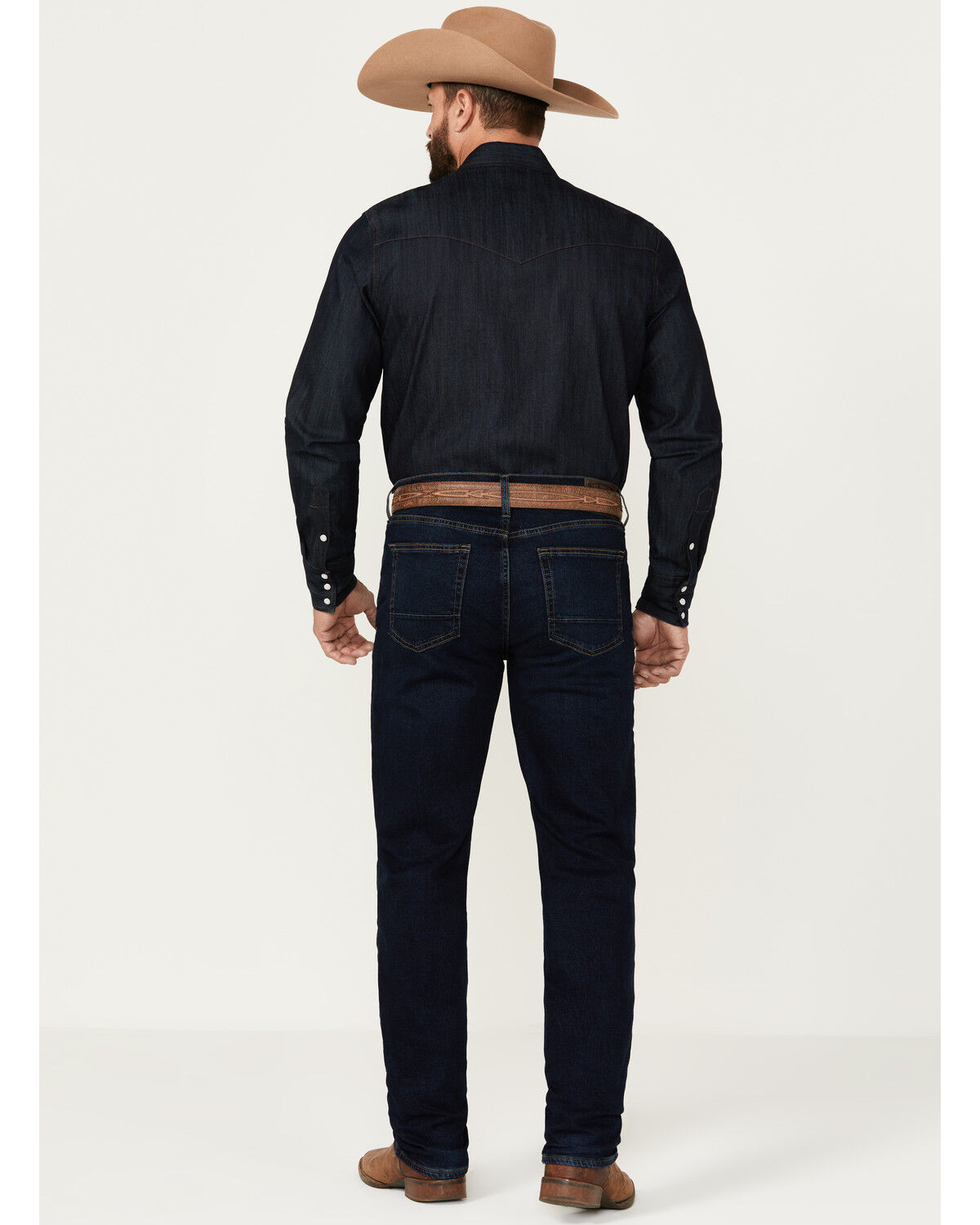 Image #3 - DEVIL-DOG Dungarees Men's Lincoln Core Dark Wash Slim Straight Stretch Denim Jeans, Dark Wash, hi-res