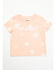 Image #1 - Wrangler Toddler Girls' Star Print Short Sleeve Graphic Tee, Peach, hi-res