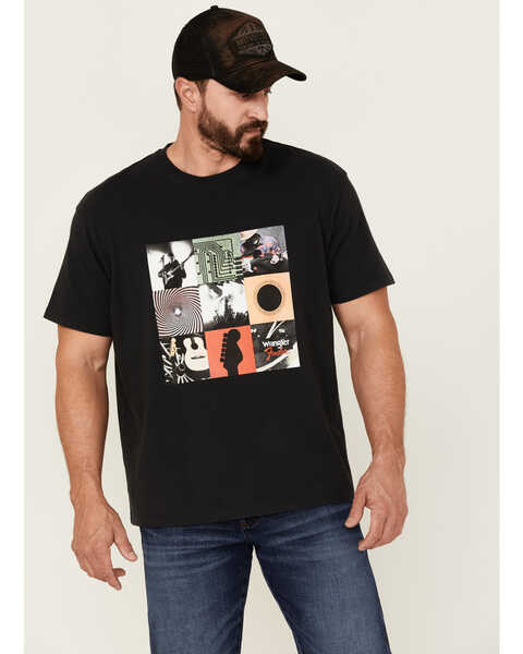 Wrangler X Fender Men's Archives Vintage Graphic T-Shirt , Black, hi-res
