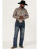 Image #2 - Ariat Men's Hart Retro Tropical Print Long Sleeve Snap Western Shirt , Tan, hi-res