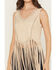 Image #3 - Idyllwind Women's Monticello Fringe Faux Suede Studded Tank, Stone, hi-res