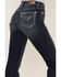 Shyanne Women's Dark Wash Mid Rise Embroidered Bootcut Jeans, Dark Wash, hi-res