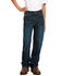 Ariat Boys' B4 Chief Legacy Pocket Stretch Relaxed Bootcut Jeans , Blue, hi-res