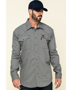 Cinch Men's FR Multi Geo Print Long Sleeve Work Shirt - Big , Multi, hi-res