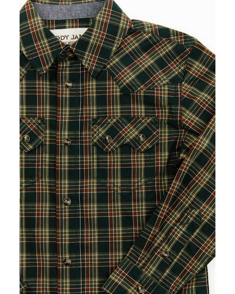 Image #2 - Cody James Toddler Boys' Douglas Fir Plaid Print Long Sleeve Snap Western Shirt - Toddler, Green, hi-res