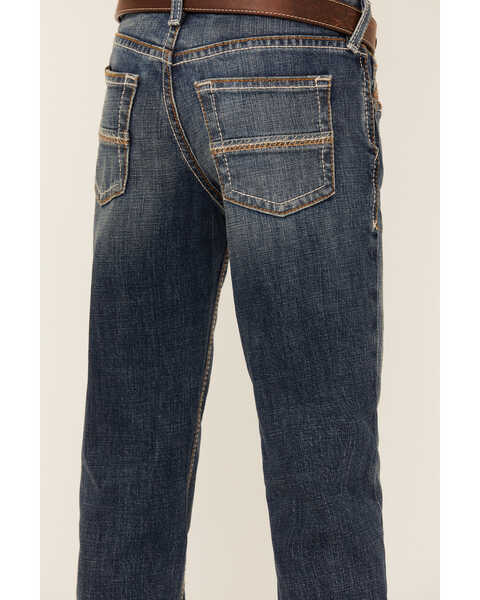 Image #4 - Ariat Boys' B4 Relaxed Bootcut Stretch Denim Jeans , Blue, hi-res