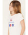 Image #2 - Buttercup Girls' All American Cowgirl Short Sleeve Tee, White, hi-res