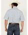 Image #4 - Wrangler 20X Men's Advanced Comfort Plaid Print Short Sleeve Snap Stretch Western Shirt, Blue, hi-res