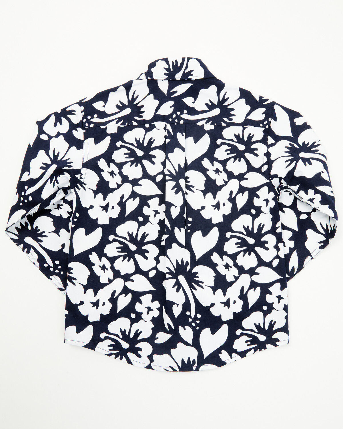 Image #3 - Cinch Toddler Boys' Floral Print Long Sleeve Button-Down Western Shirt, Navy, hi-res