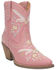 Image #1 - Dingo Women's Floral Western Booties - Snip Toe, Pink, hi-res