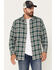 Image #1 - Levi's Men's Classic Worker Plaid Long Sleeve Button-Down Shirt, Dark Green, hi-res