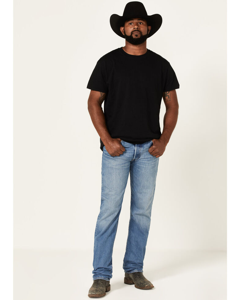 Levi's Men's 501® On My Radio Medium Wash Original Fit Straight Jean, Medium Wash, hi-res