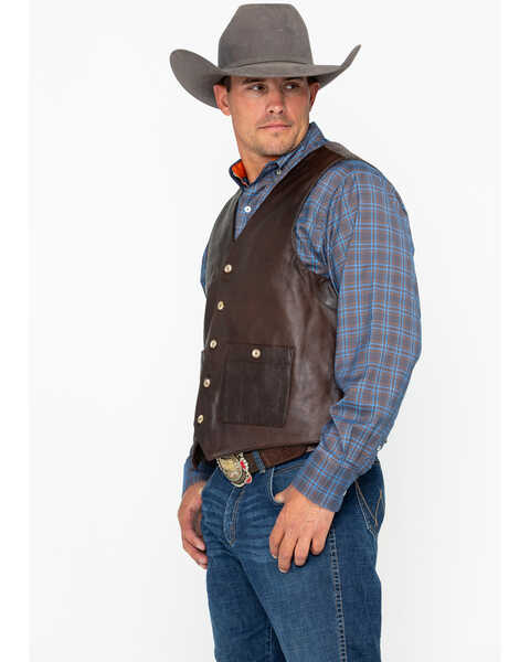Image #3 - Outback Trading Co. Men's Wynard Button Pocket Vest , Brown, hi-res