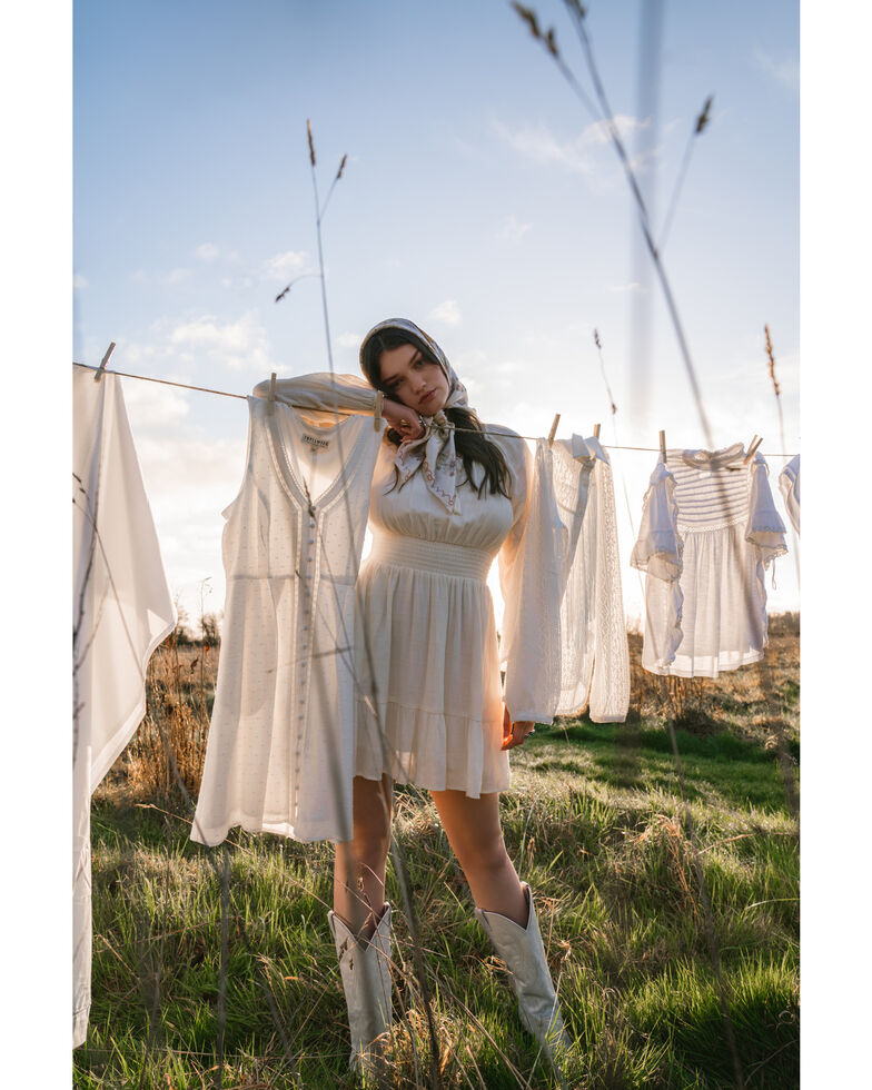 Idyllwind Women's Smock Ya Ivory Long Sleeve Dress, Ivory, hi-res