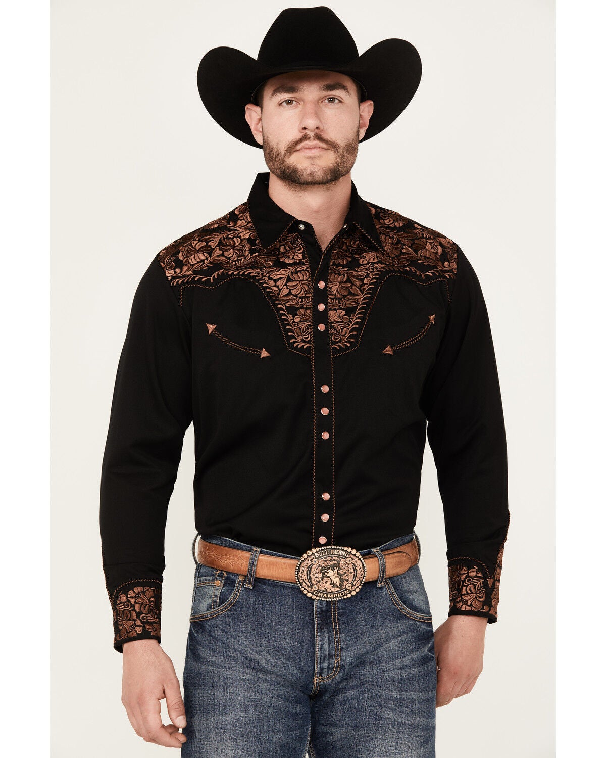 トップス Scully deadstock western shirt Scully Men's Embroidered Scroll Long Sleeve Snap Western
