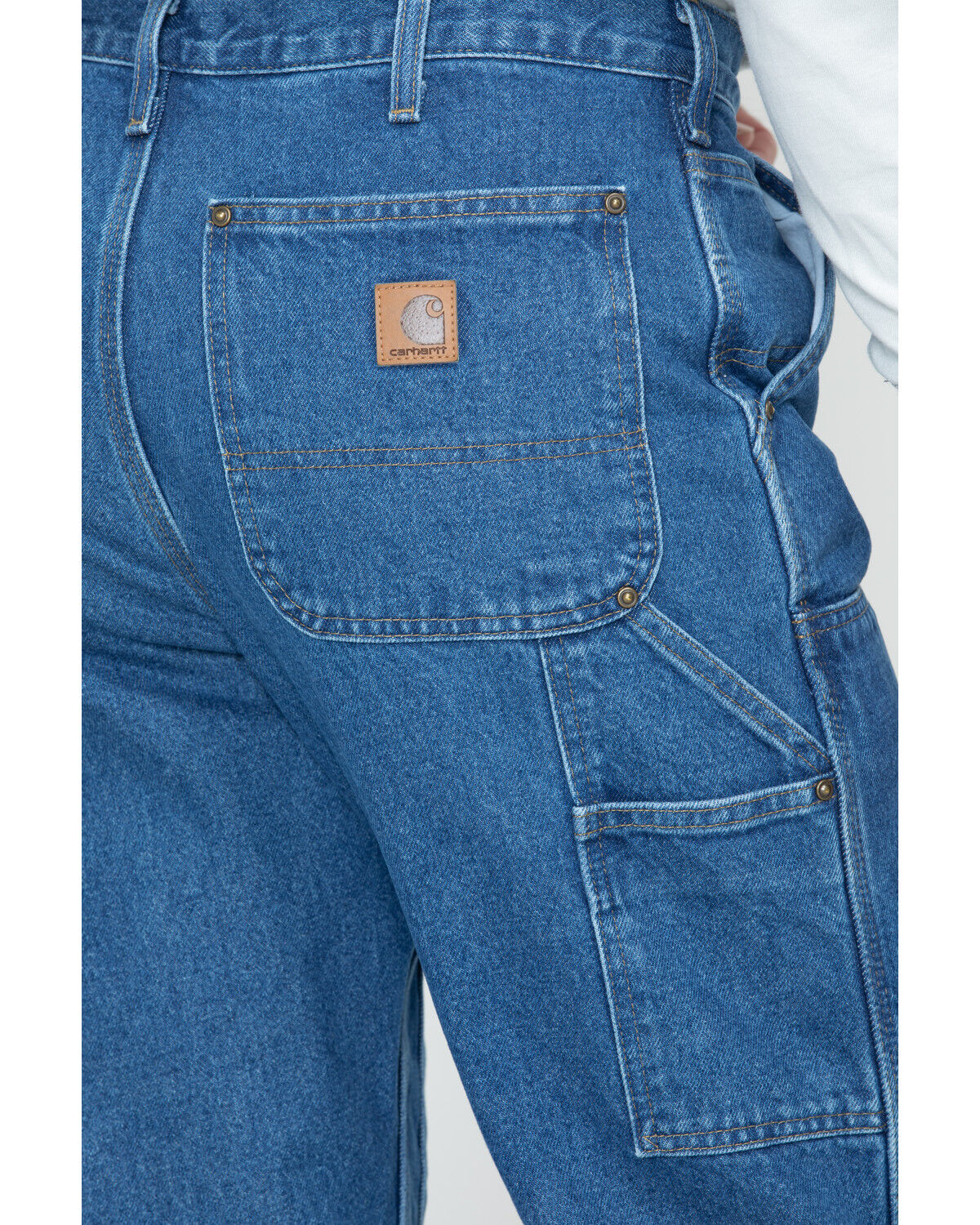 logger pants with suspender buttons