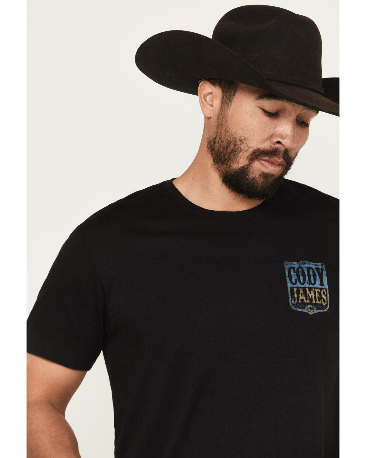 Image #2 - Cody James Men's Vintage Shield Short Sleeve Graphic T-Shirt, Black, hi-res