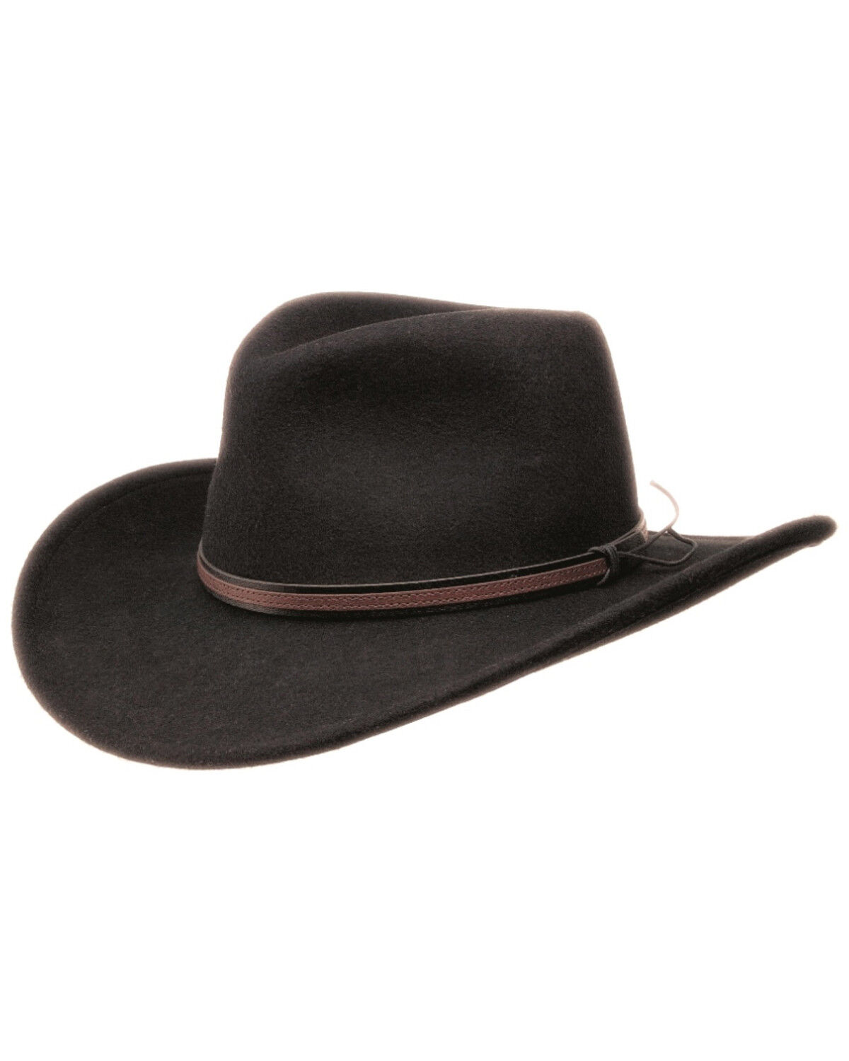 Image #1 - Black Creek Men's Crushable Felt Cowboy Hat, Black, hi-res