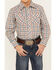 Image #3 - Wrangler Boys' Plaid Print Long Sleeve Western Snap Shirt, Brown, hi-res