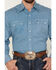 Stetson Men's Micro Chip Geo Print Long Sleeve Pearl Snap Western Shirt , Blue, hi-res