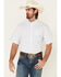 Image #1 - Cody James Core Men's Wichita Small Plaid Short Sleeve Button Down Western Shirt - Tall, Light Blue, hi-res