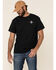 Cowboy Up Men's Country Rock Short Sleeve Graphic Tee, Black, hi-res