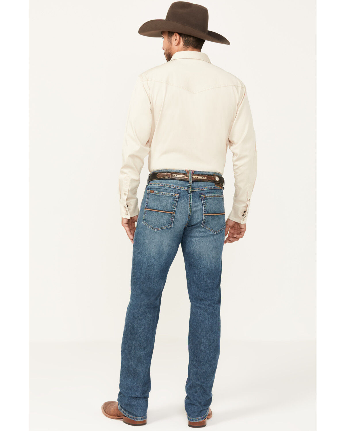 Image #3 - Ariat Men's M5 Hamilton Ray Medium Wash Straight Pro Series Performance Denim Jeans, Medium Wash, hi-res