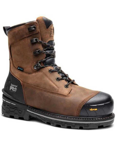 Timberland Men's 8" Boondock HD Waterproof Work Boots - Composite Toe , Distressed Brown, hi-res