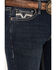 Image #3 - Rock & Roll Denim Men's Revolver Dark Vintage Wash Slim Straight Stretch Denim Jeans, Dark Medium Wash, hi-res